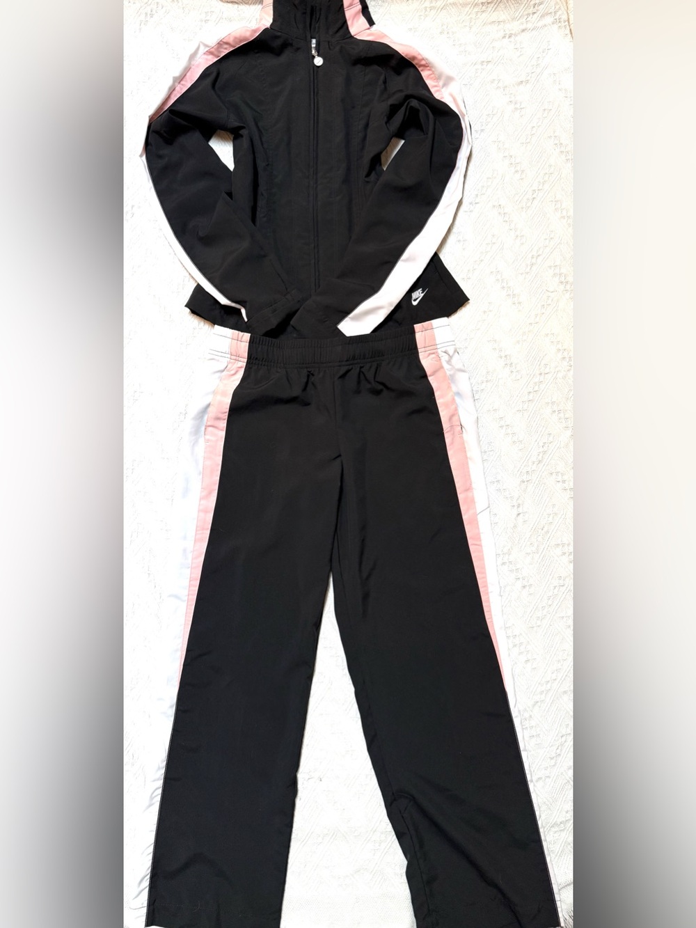 Nike women's black active sportswear tracksuit set size small